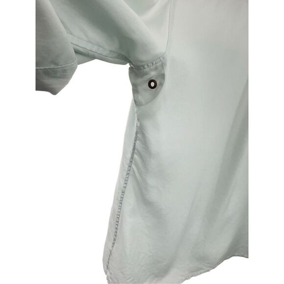 Gap mint green 100% silk button down vintage from spring 04 size large - Picture 8 of 13